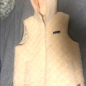 Patagonia REVERSIBLE Hooded Zip front Sherpa Vest